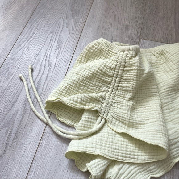 Eberjey Cotton Gauze Side Scrunch Short Shorts Green (medium) sleep lounge pjs - Picture 4 of 7